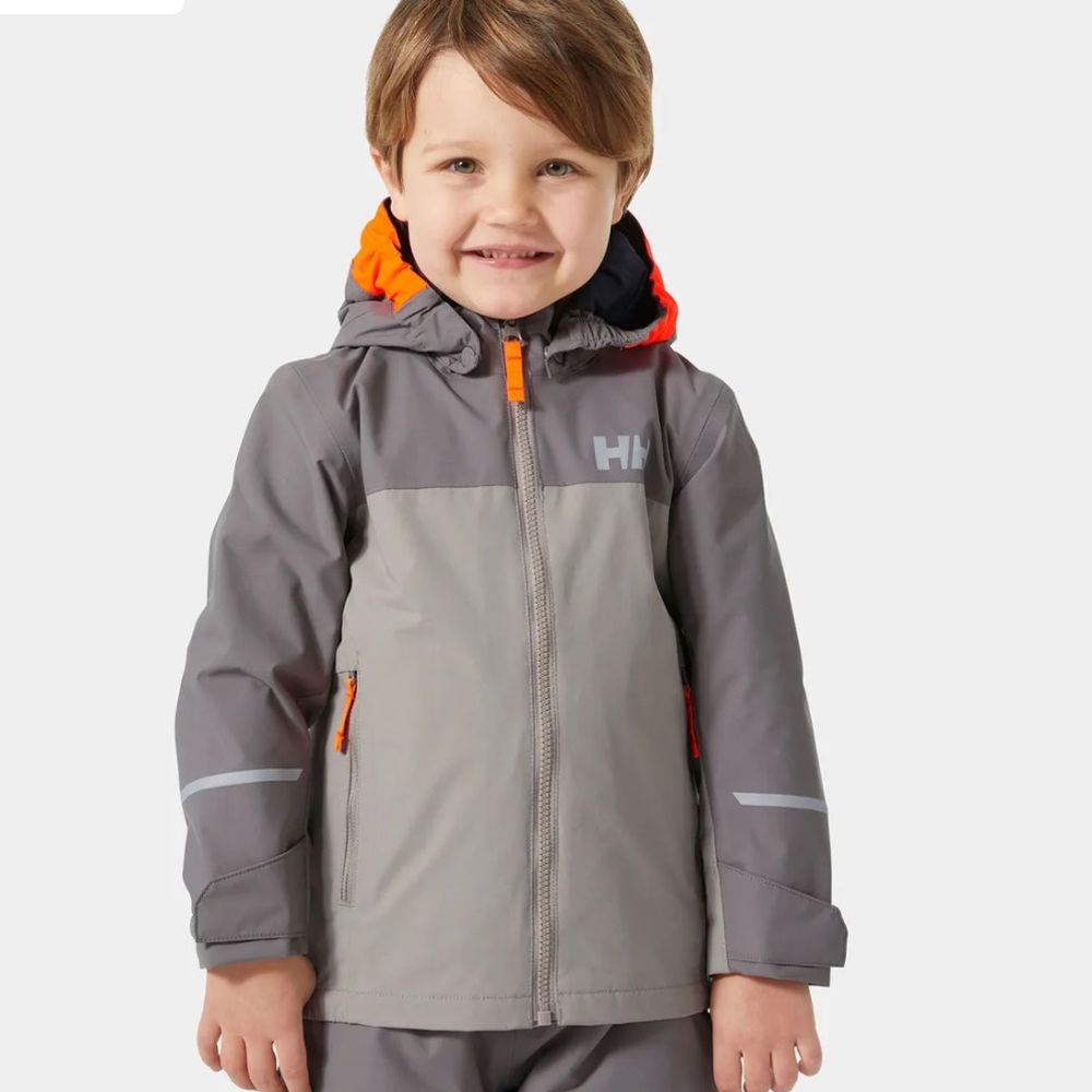 Helly Hansen Shelter 2.0 Jacket Gray and Neon Red Trim Jacket- Waterproof